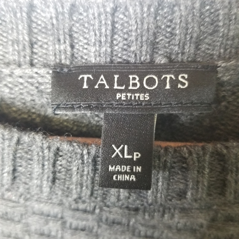 Talbots gray textured lambswool blend sweater - Picture 5 of 6